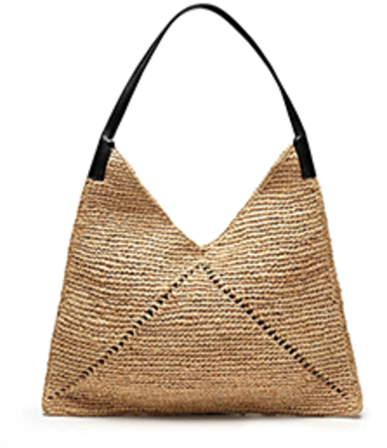 編み込みストローショルダーバッグ