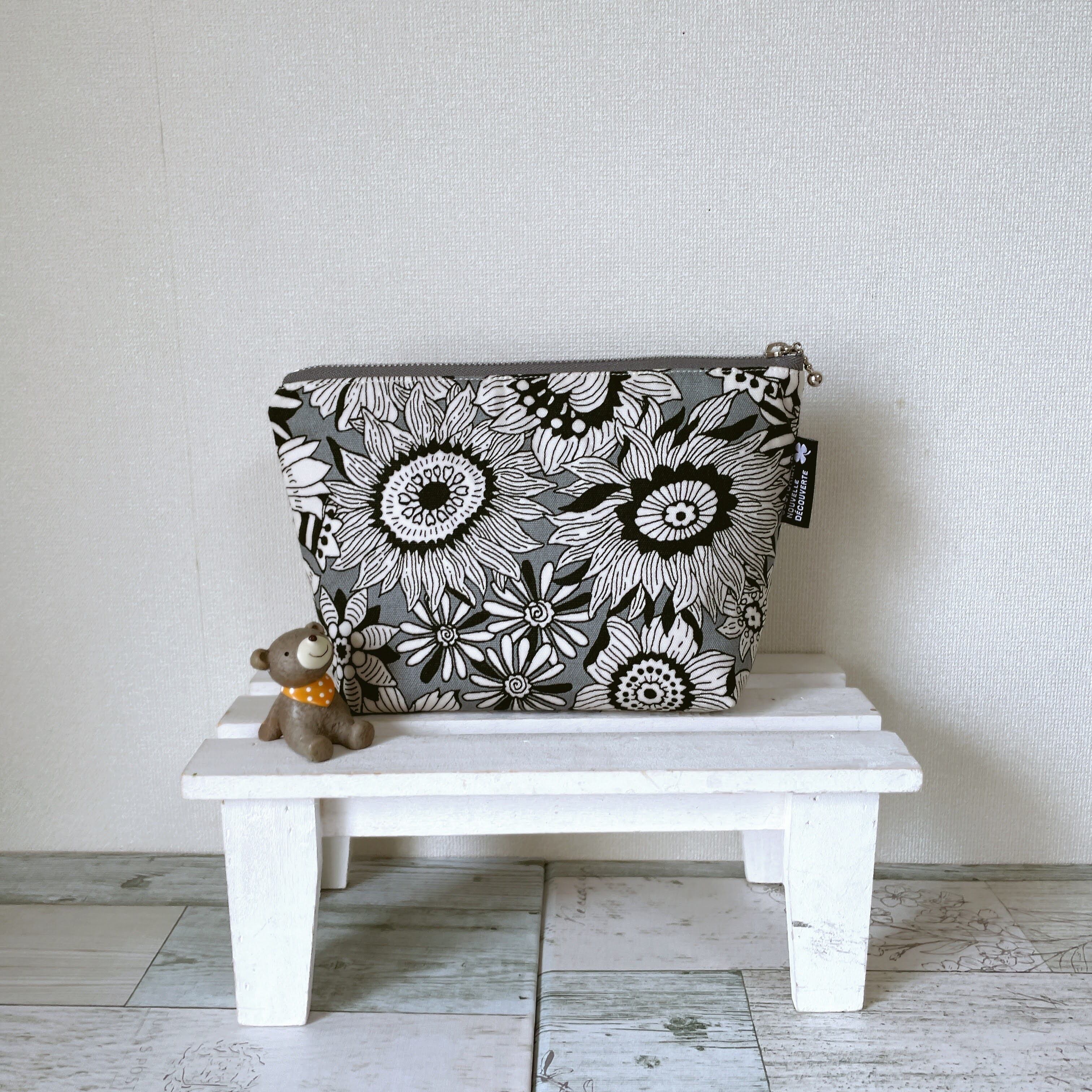 花柄ポーチ ジェラートピケ MUCHA リリー柄ポーチ ジェラピケ ミュシャ gelato