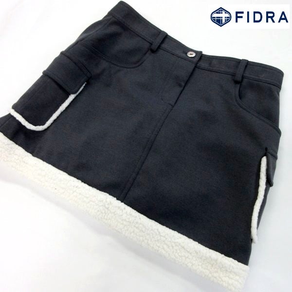 □FIDRA/フィドラ/裏起毛スカート/ゴルフウエア/裾ボア