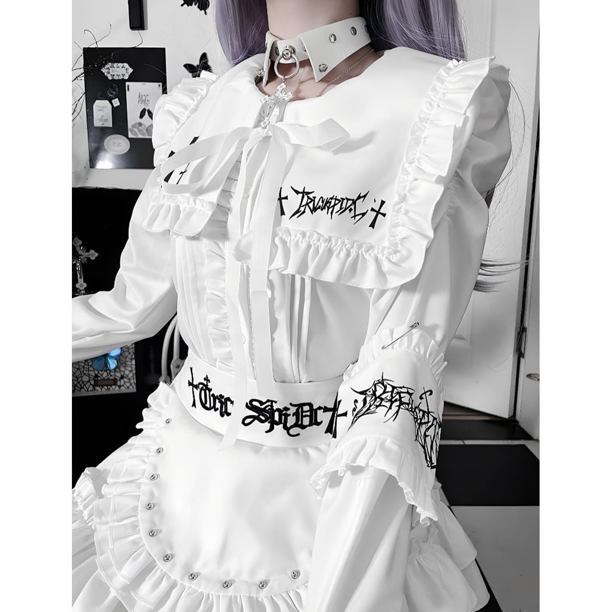 地雷系フリルエプロン付きセットアップ：スカート | Maiden's Rêve