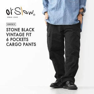 orslow[オアスロウ] STONE BLACK VINTAGE FIT 6 POCKETS CARGO PANTS [03-V5260RIP-61S] ストーンブラックヴィンテージ フィット6 ポケット カーゴパンツ・カーゴパンツ・ブラック・ヴィンテージ・MEN'S / LADY'S [2026AW]