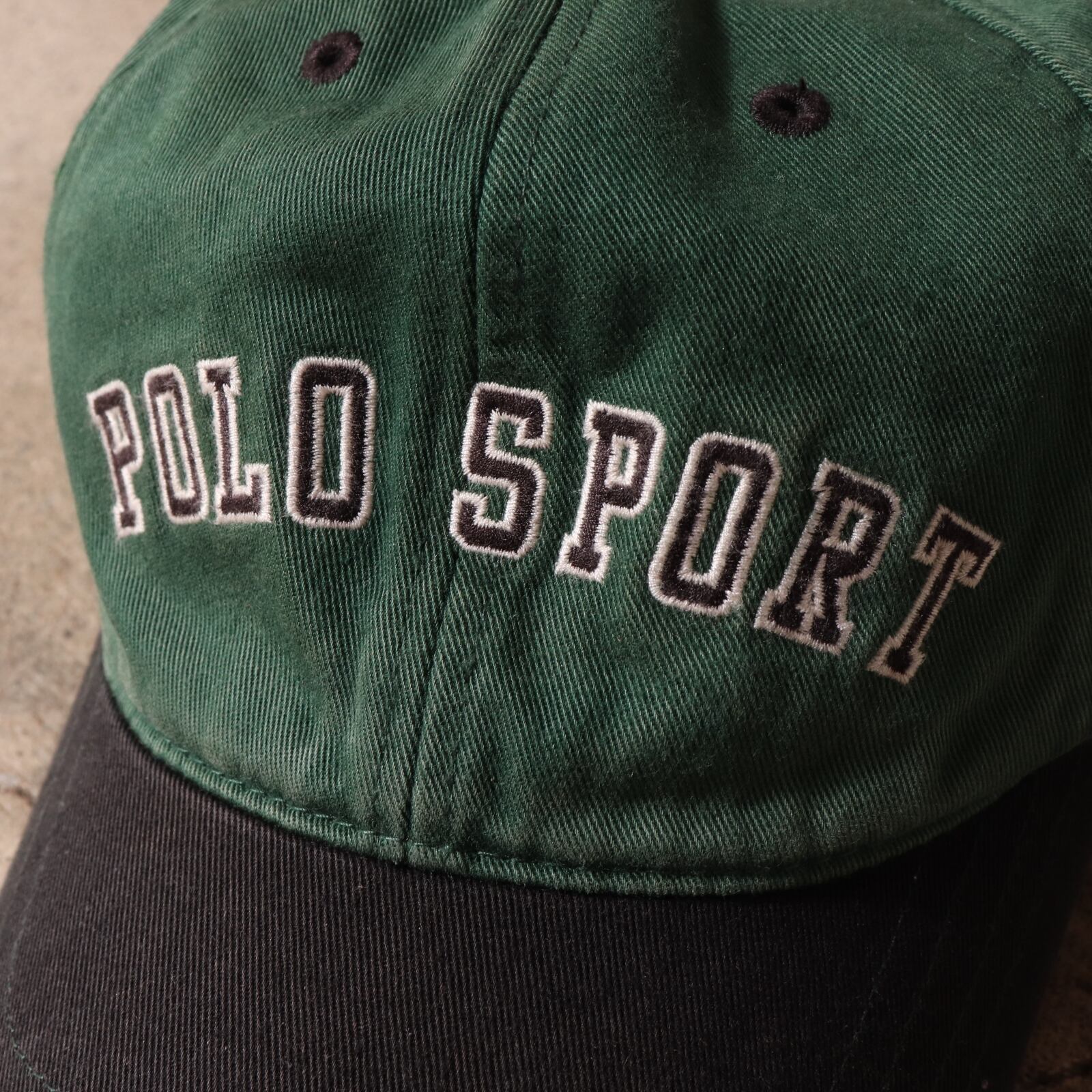 Polo Sport 90s 刺繍ロゴキャップ ポロスポーツ 緑 グリーン 帽子 