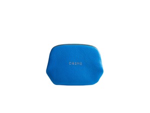 CR?ME  CRAYON  14052  ブルー　スリム　押し口金財布　小