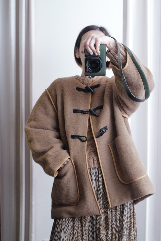 IKITSUKE no collar duffle coat beige