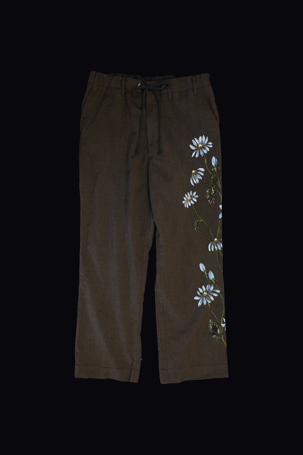 remake easy slacks pants-brownbluechamomile | TOLIGHT