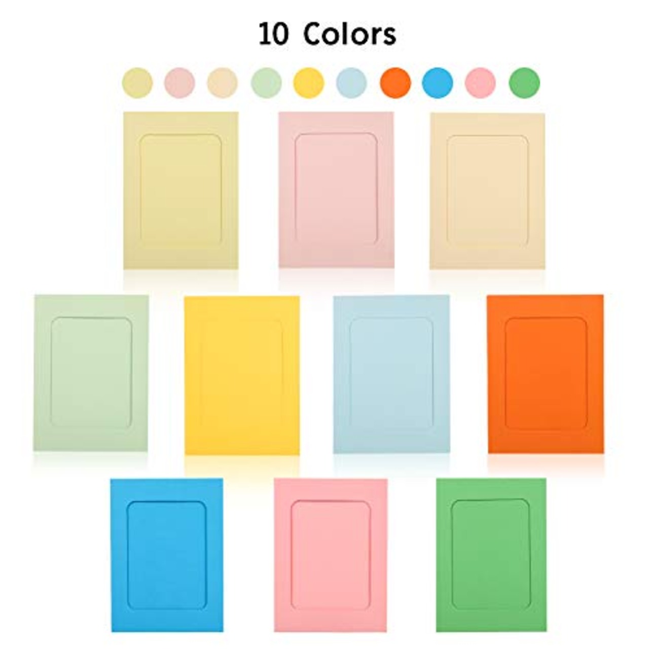 girldate Saitrewed カラフル ペーパーフォトフレーム 写真ガーランド 30枚セット 6インチ 10色 写真フレーム 壁掛け 写真整理 写真飾り ピクチャーフレーム クリップ・紐付き 写真立て ポスター