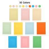 girldate Saitrewed カラフル ペーパーフォトフレーム 写真ガーランド 30枚セット 6インチ 10色 写真フレーム 壁掛け 写真整理 写真飾り ピクチャーフレーム クリップ・紐付き 写真立て ポスター