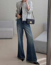 High waist flare Denim T20239