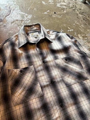 GENIUS CRAft / OMBRE CHECK SHIRT L/S / オンブレーチェックシャツ / ワイドシルェット / ボックスシルエット