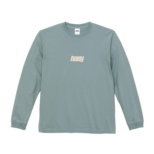 hazy Medium Logo Long Sleeve Tee ( Smoky green )