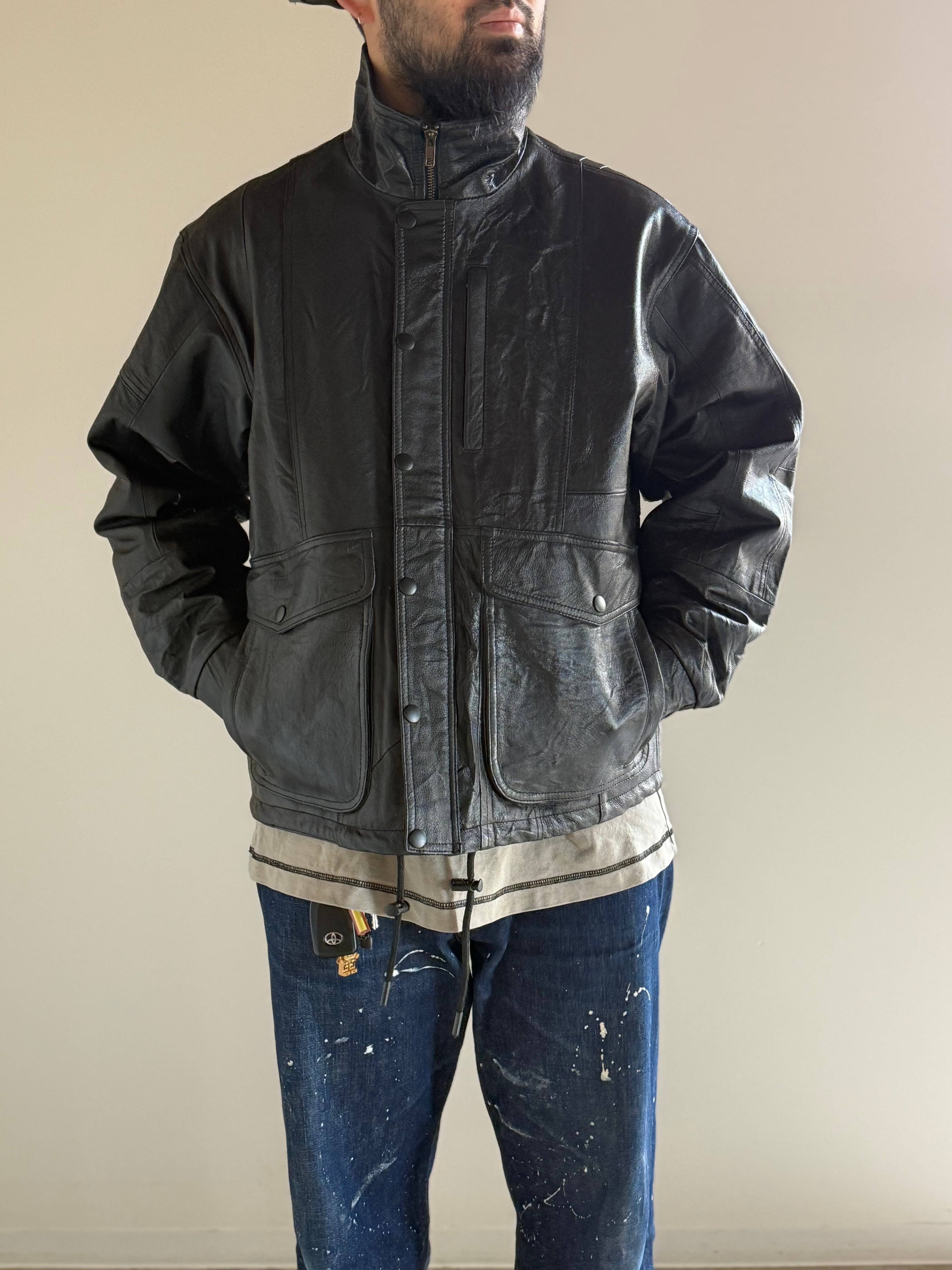 YOUSED【RETRO BAGGIES LEATHER JACKET】 | LARGE LAB TOWN
