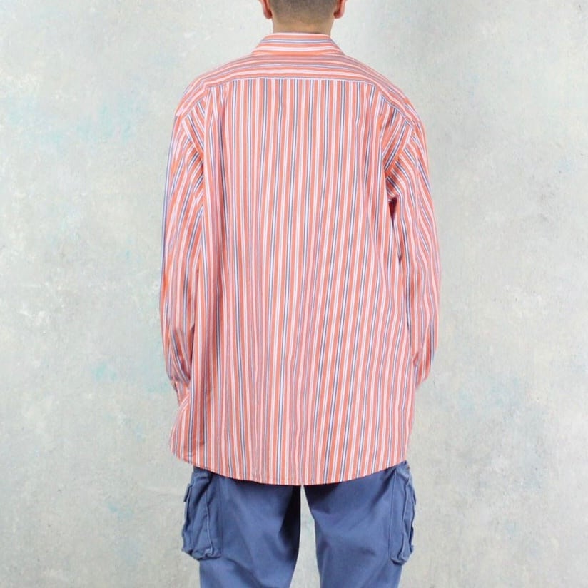 Polo by Ralph Lauren オレンジ×ブルー ストライプシャツ【FF-3638】 | cv