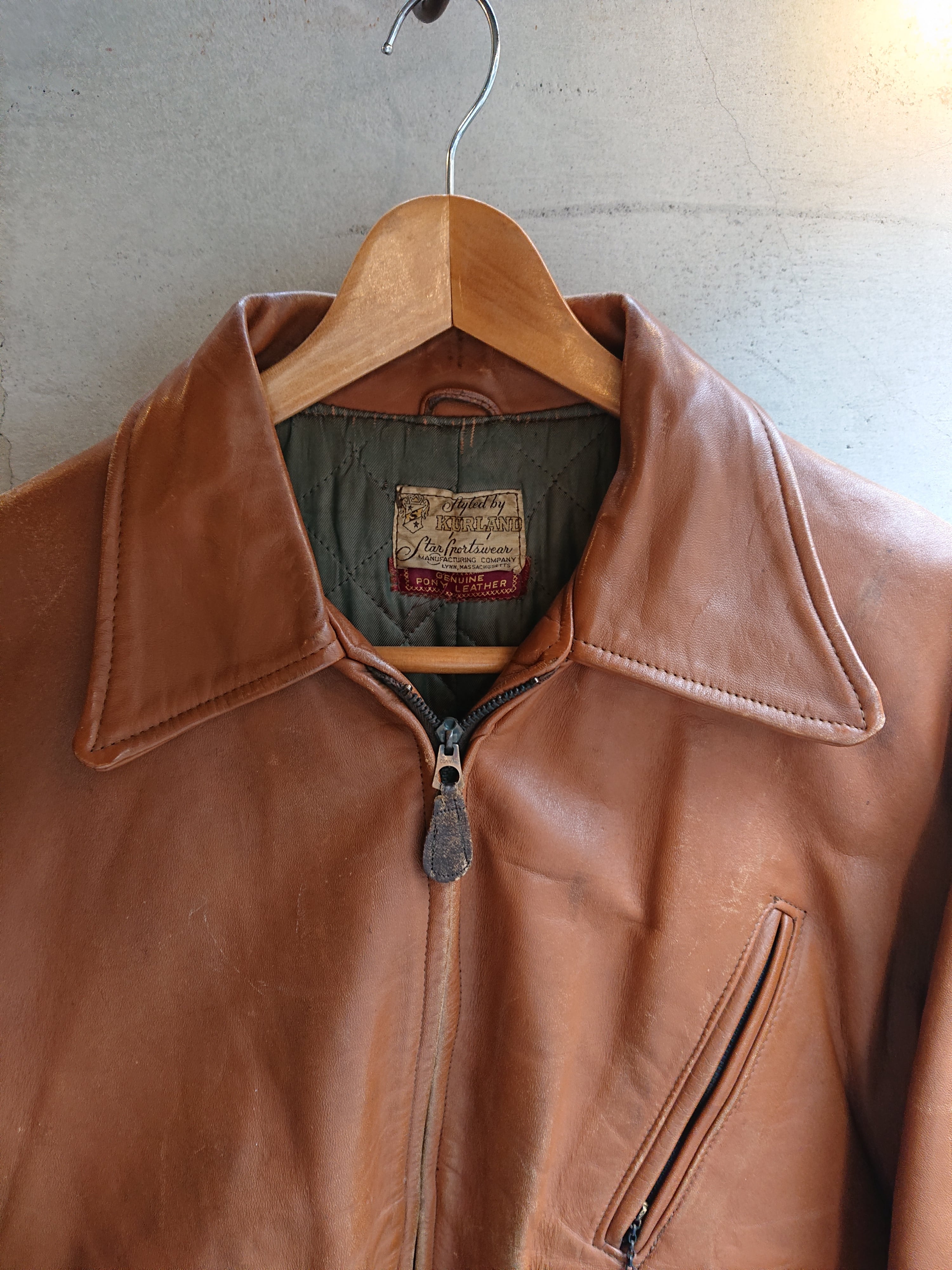 1940s KURLAND LEATHER SPORTS JACKET | BOW & ARROW WEB STORE
