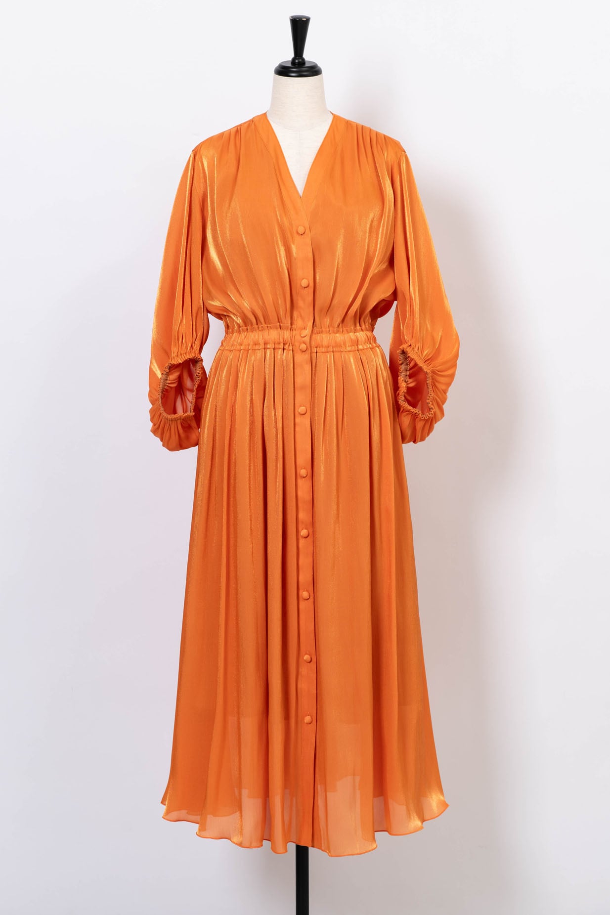 Chambray Dress SHEER ORNGE