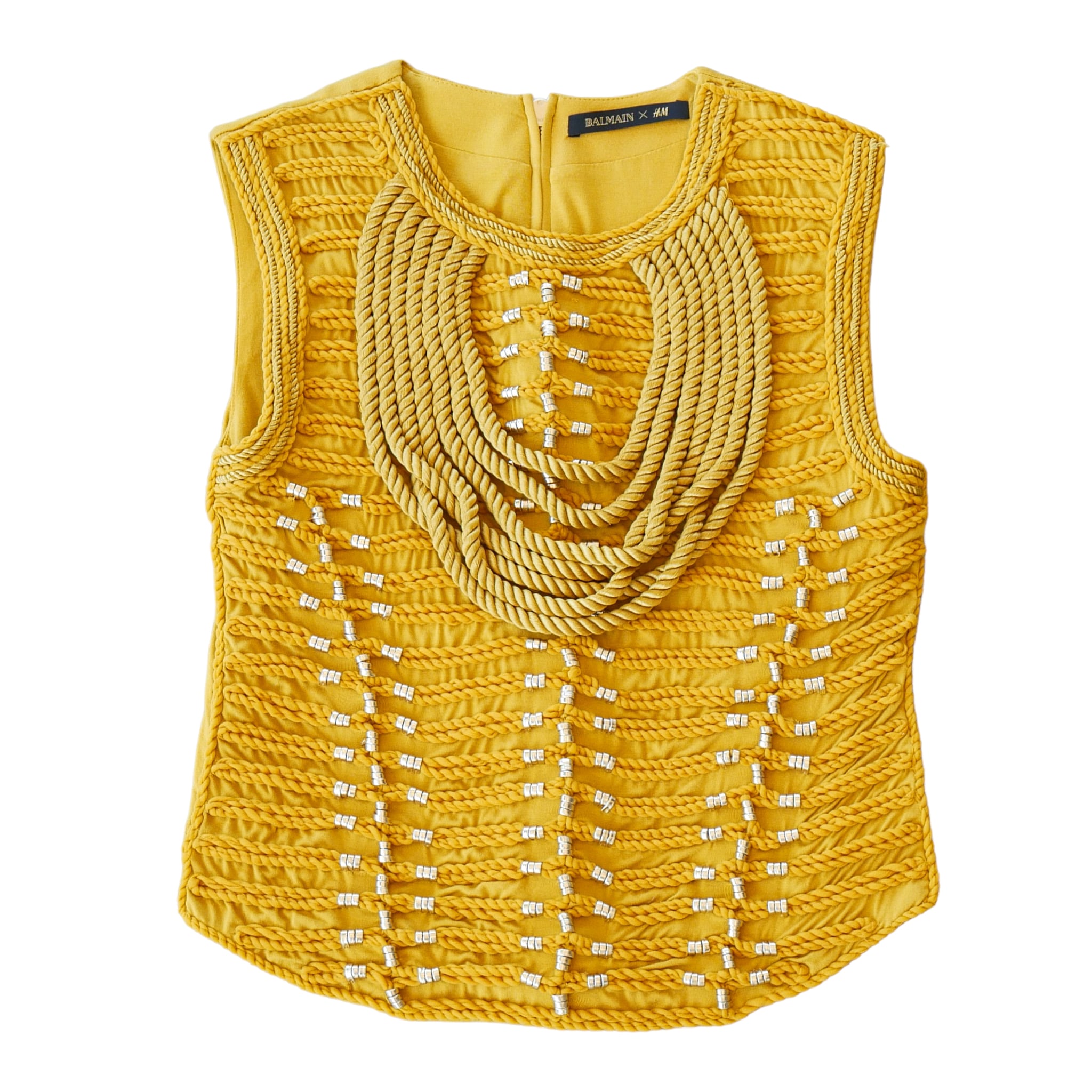 バルマン BALMAIN ノースリーブTシャツ サイズ38 M - 白 レディース 