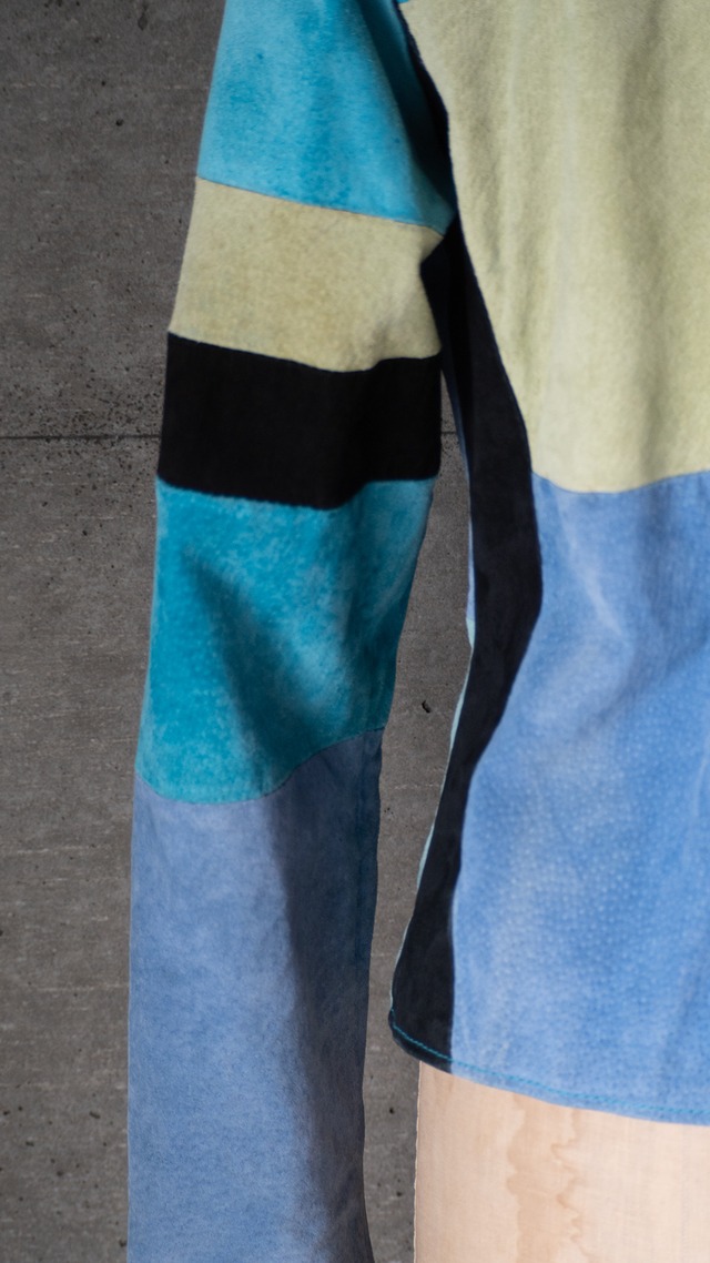 "Karen Arnold" '90s vintage Pig leather patchwork jacket