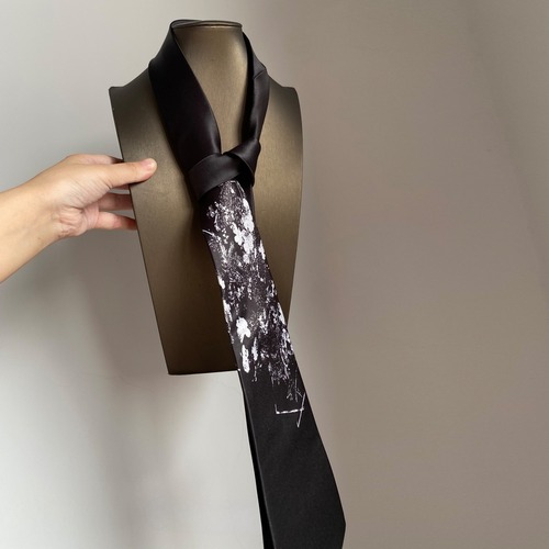 glossy print tie / l0332