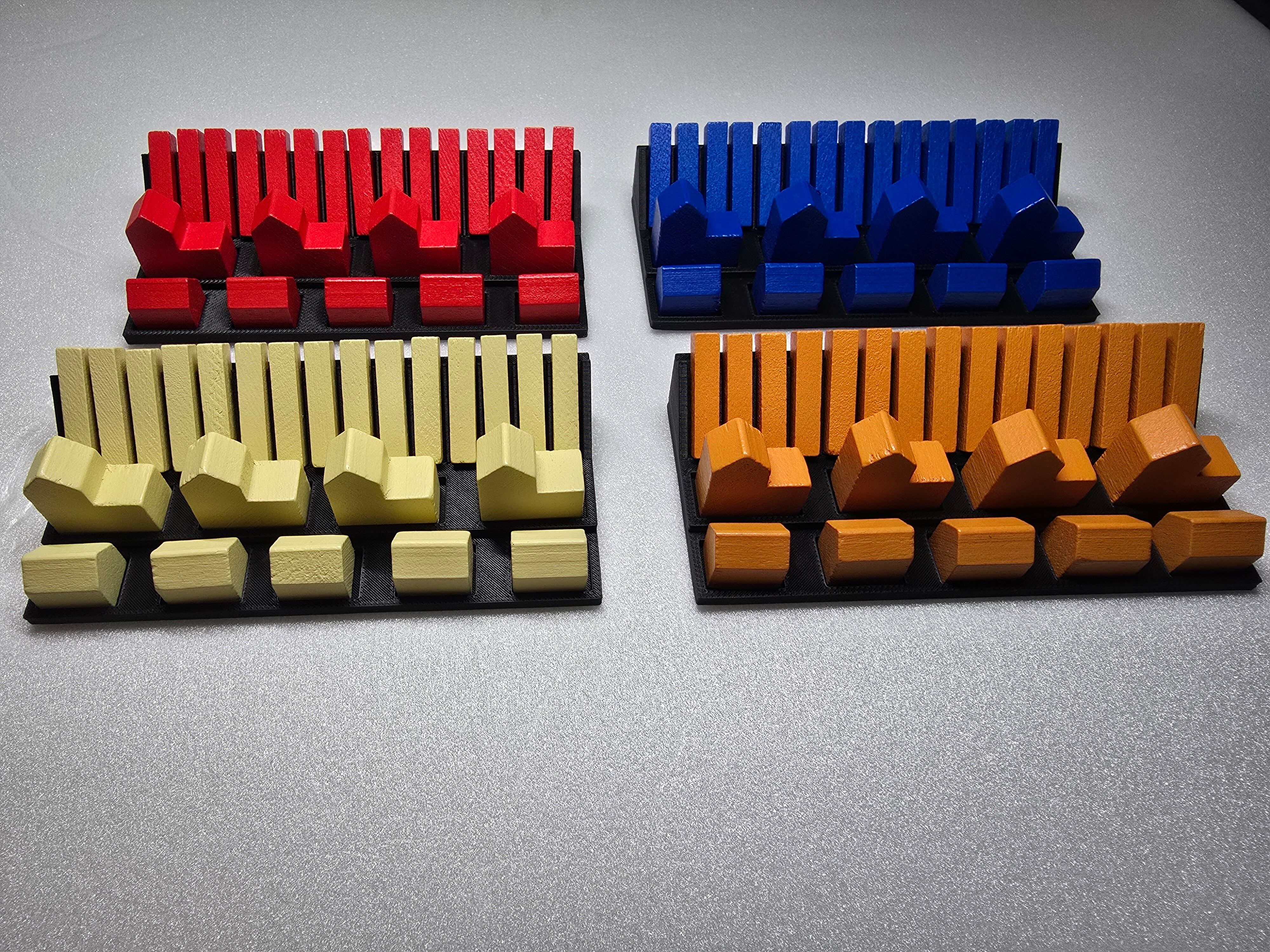 4点セット】CATAN-カタン対応プレイヤーボード（木製コマ） | ozora