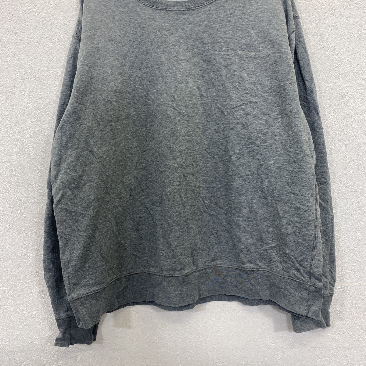 LANDS'END クルーネックスウェット Lサイズ ランズエンド グレー 古着