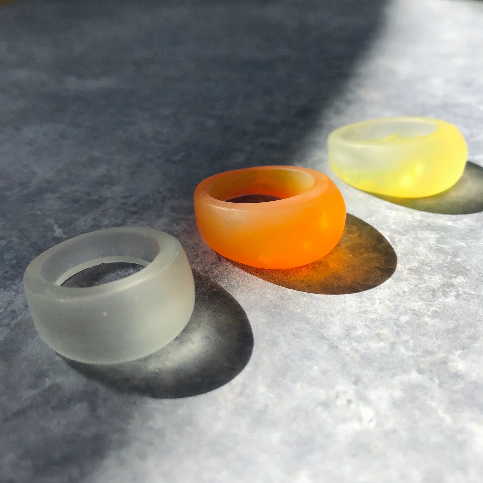 mat clear ring (#Clear,#Orange,#Yellow)