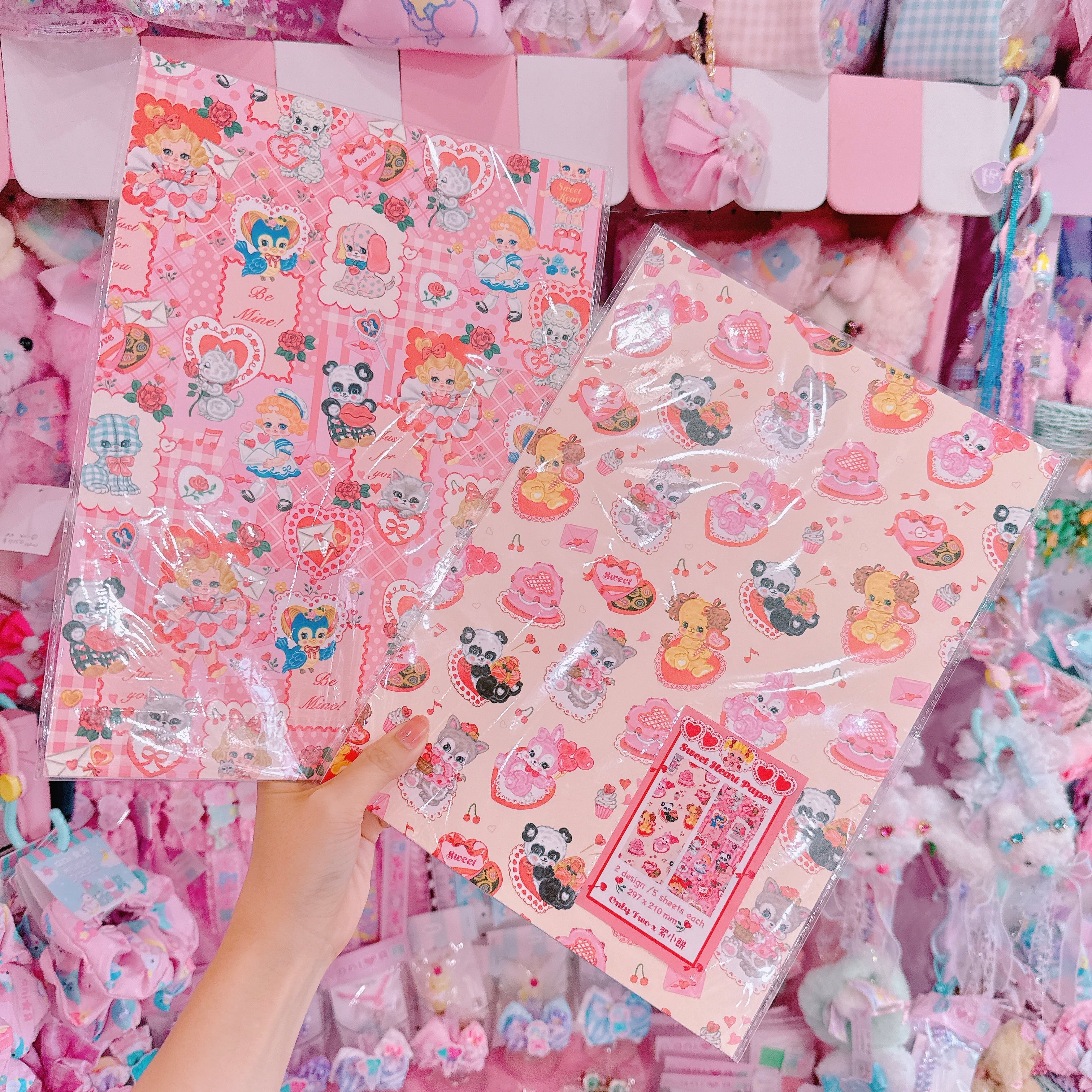 【R4】4-43ラッピングペーパー(2柄各5枚入)