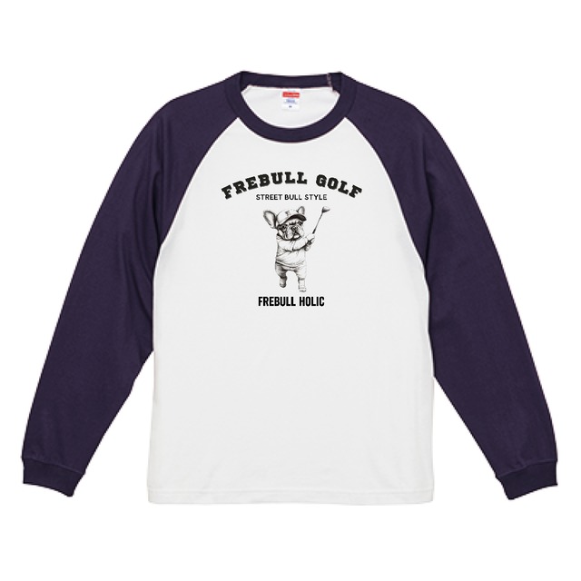 FREBULL GOLF ラグランスリーブTシャツ ネイビー P00560