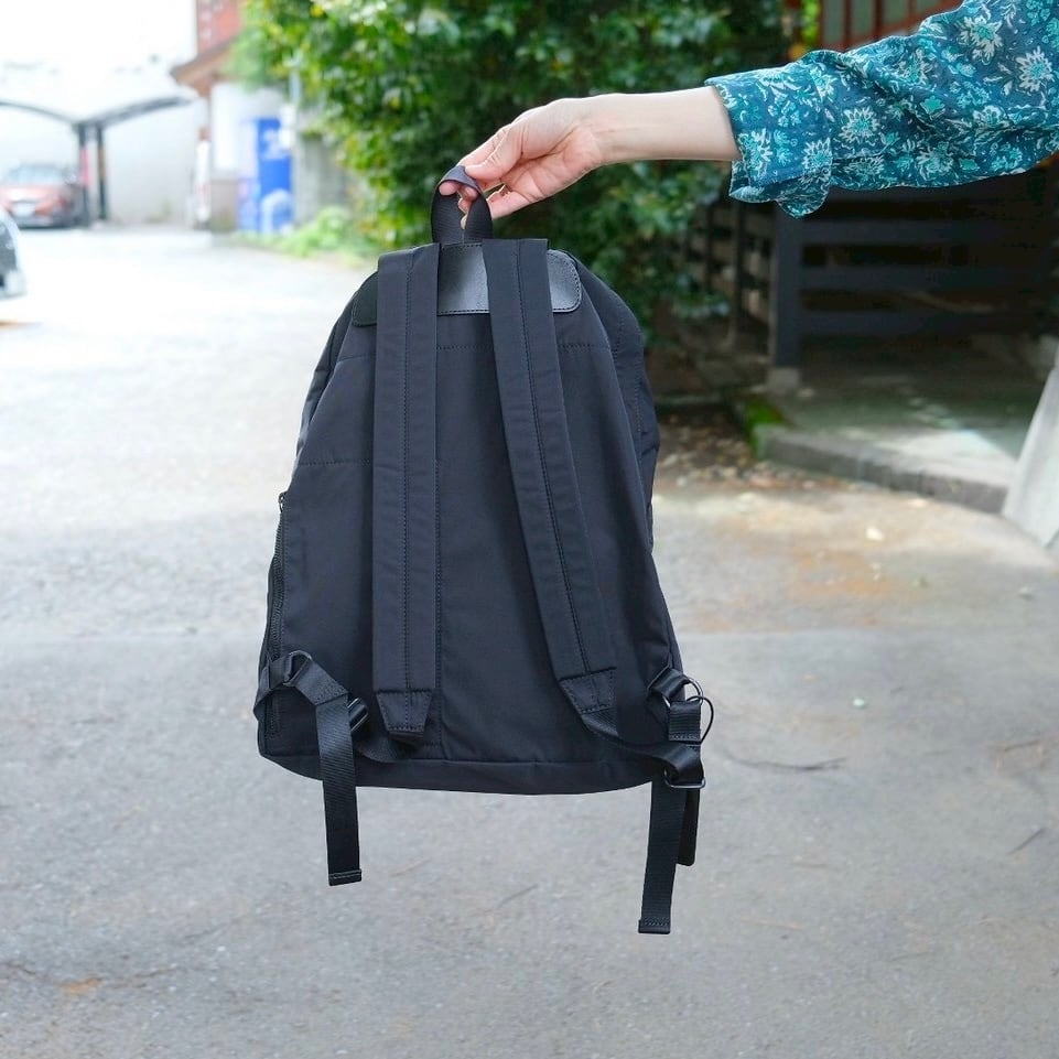 AMIACALVA(アミアカルヴァ) GABARDINE BACKPACK SINGLE POCKET BLACK F