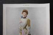 1900s Le Théâtre フランス ベルエポック的女優たちのポートレート Réjane アンティーク