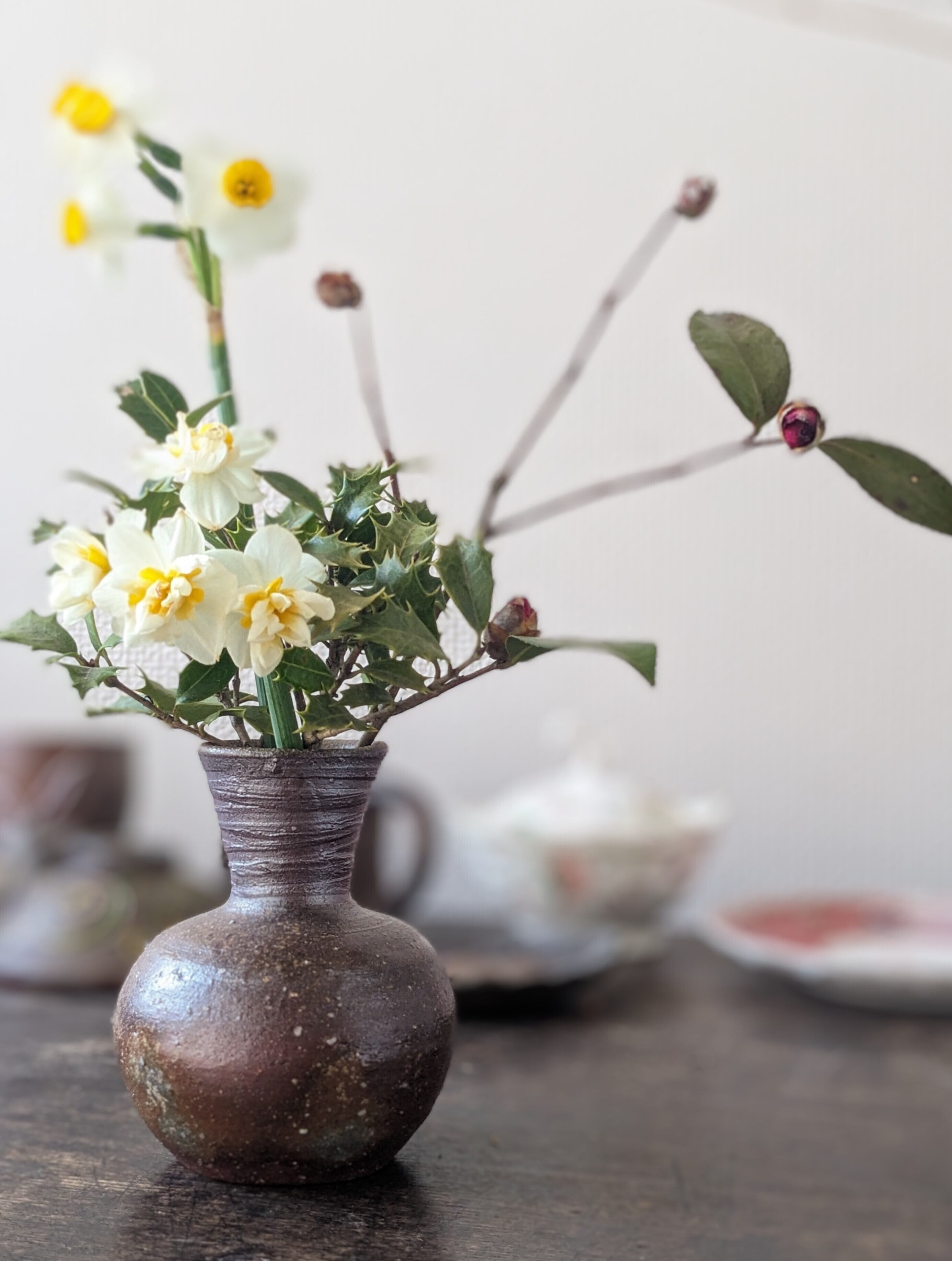 備前長頚窯変花入（小） | craftspace usaginotuno 備前焼、和食器