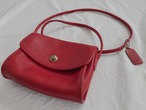 AMERICA 1990’s OLD COACH “Red Leather” shoulder bag