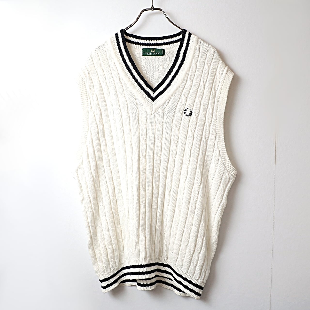 90s FRED PERRY フレッドペリー チルデン ケーブル ニット 90s FRED PERRY フレッドペリー チルデン ケーブル ニット