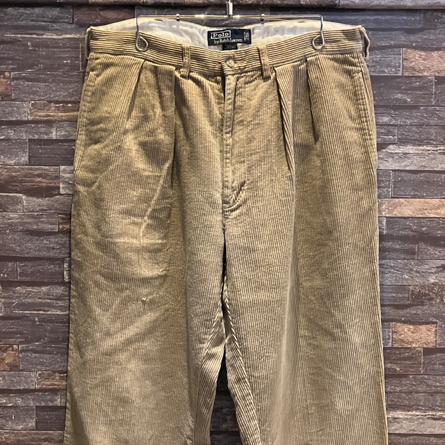 RALPH LAURENANDREW 2TUCK CORDUROY PANT BEIGE