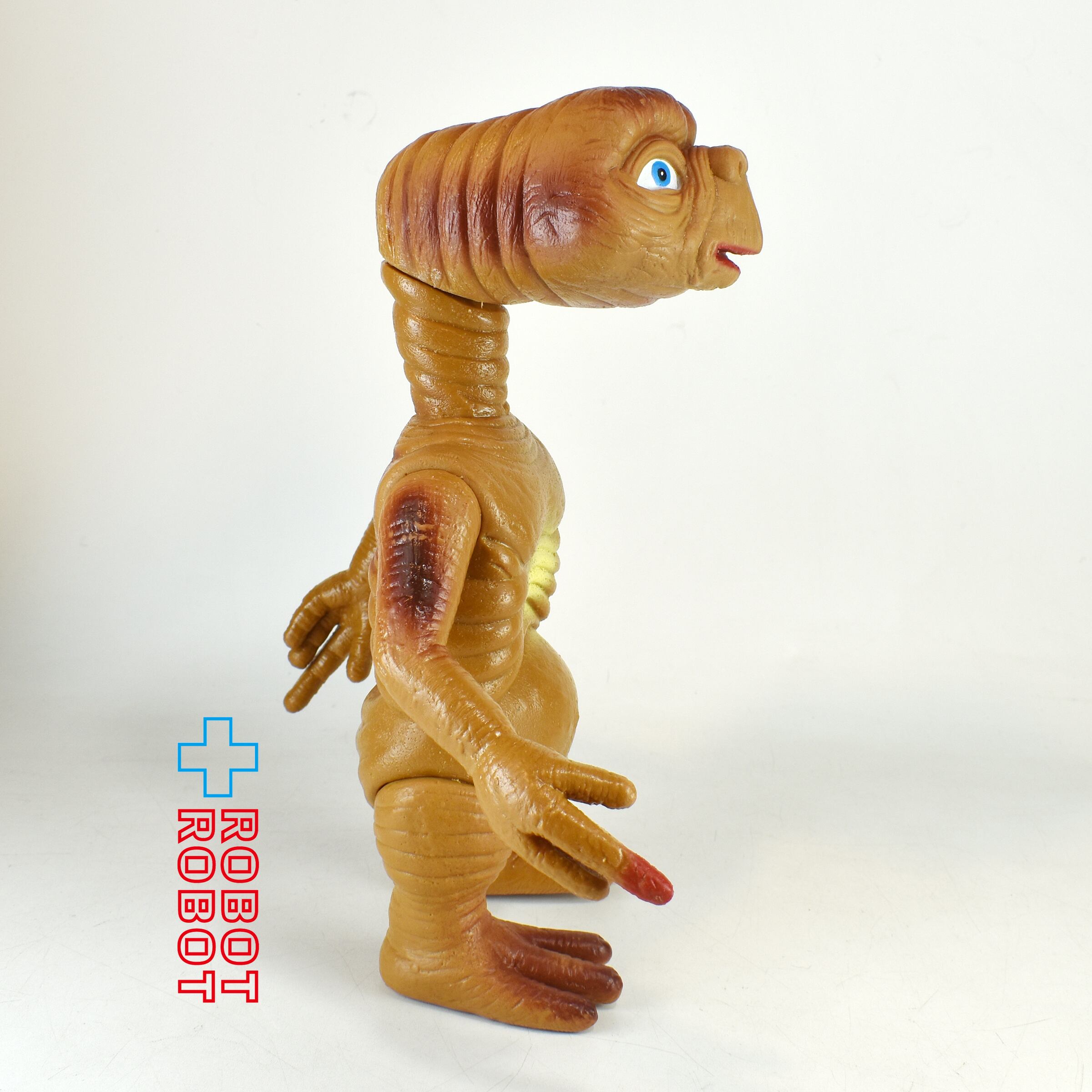 E.T. ソフビ・フィギュア 口半開き 20cm 薄茶色 メーカー不明 ※難有り