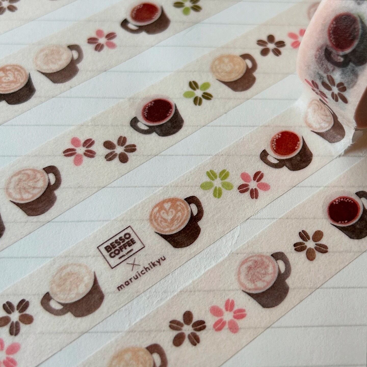 まるいちきゅうマスキングテープ　珈琲　アルネ津山　ベッソコーヒー マスキングテープ まるいちきゅう×BESSOCOFFEE 2025 | BESSO COFFEE