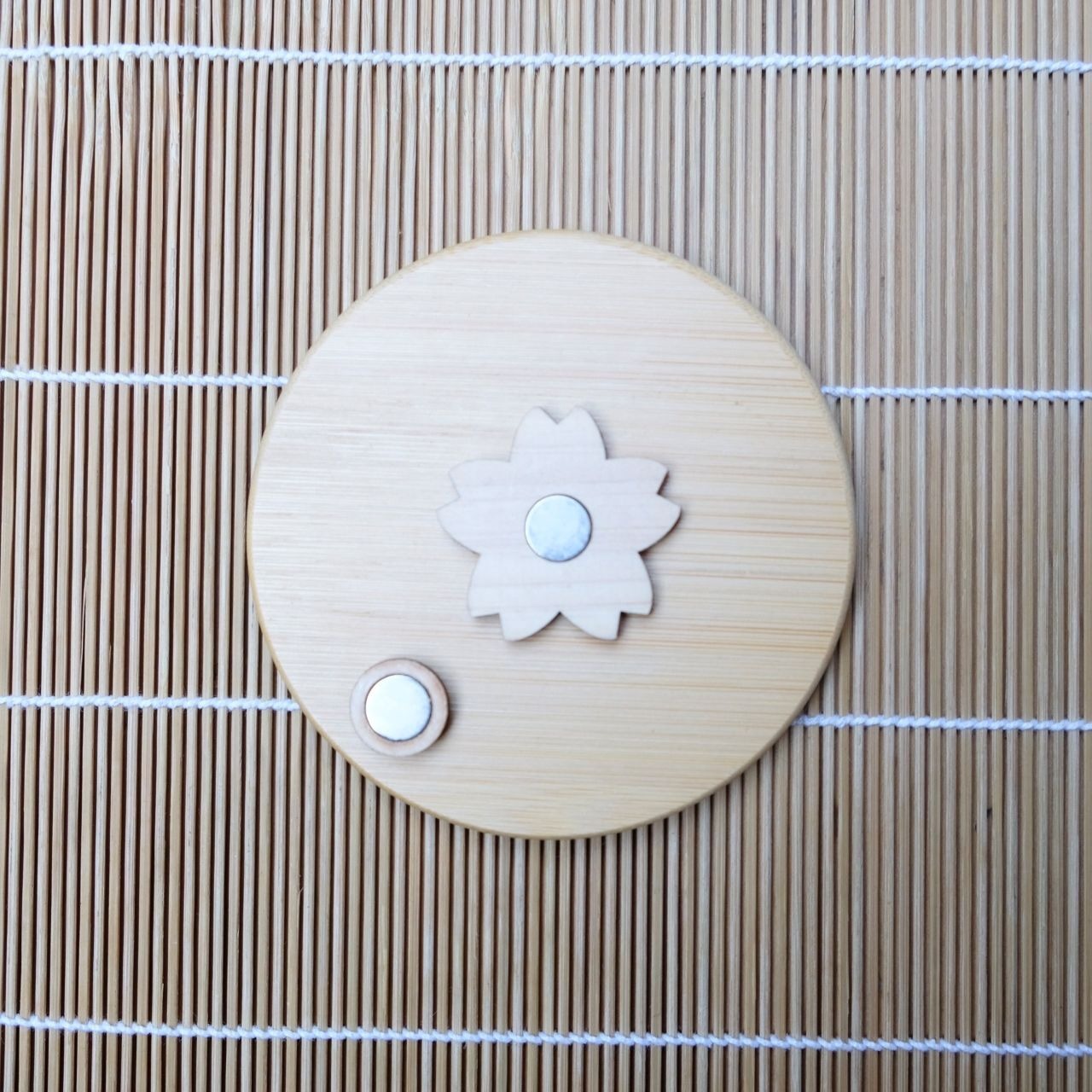 【ひのきマグネット】桜 ナチュラル ブローチ メモ留め アートパネル