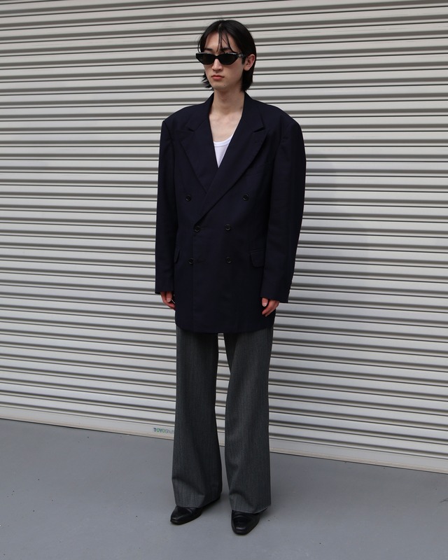 Power shoulder double tailored jacket