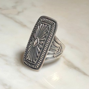 ORVILLE WHITE shield silver ring