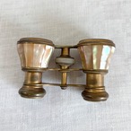 双眼鏡　オペラグラス　真鍮　貝装飾　アールデコデザイン　金属製 コンパクトサイズ　19otf2