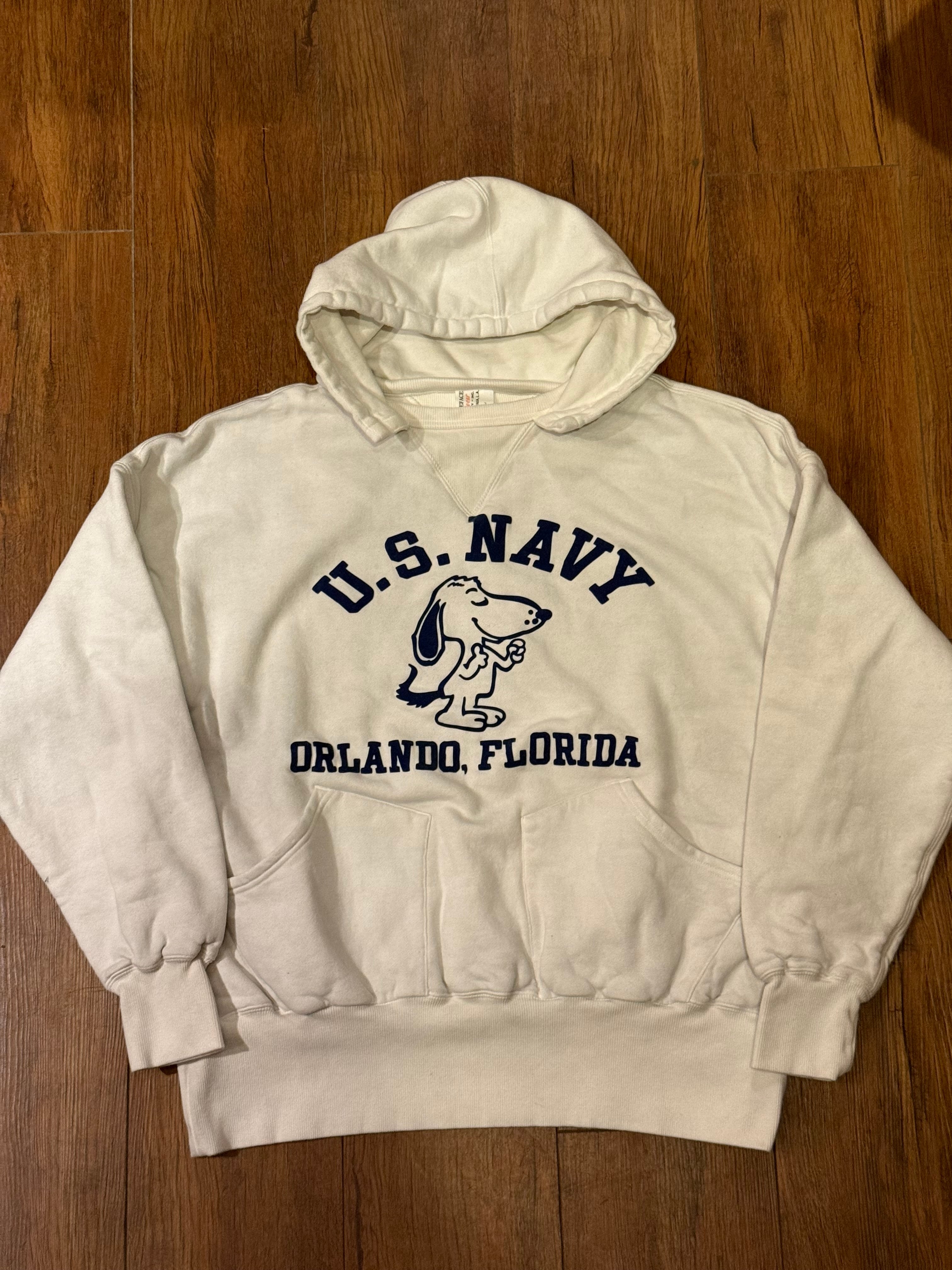 THREEFACE DOUBLE FACE AFTER HOODIE 'U.S. NAVY' | vintage clothing