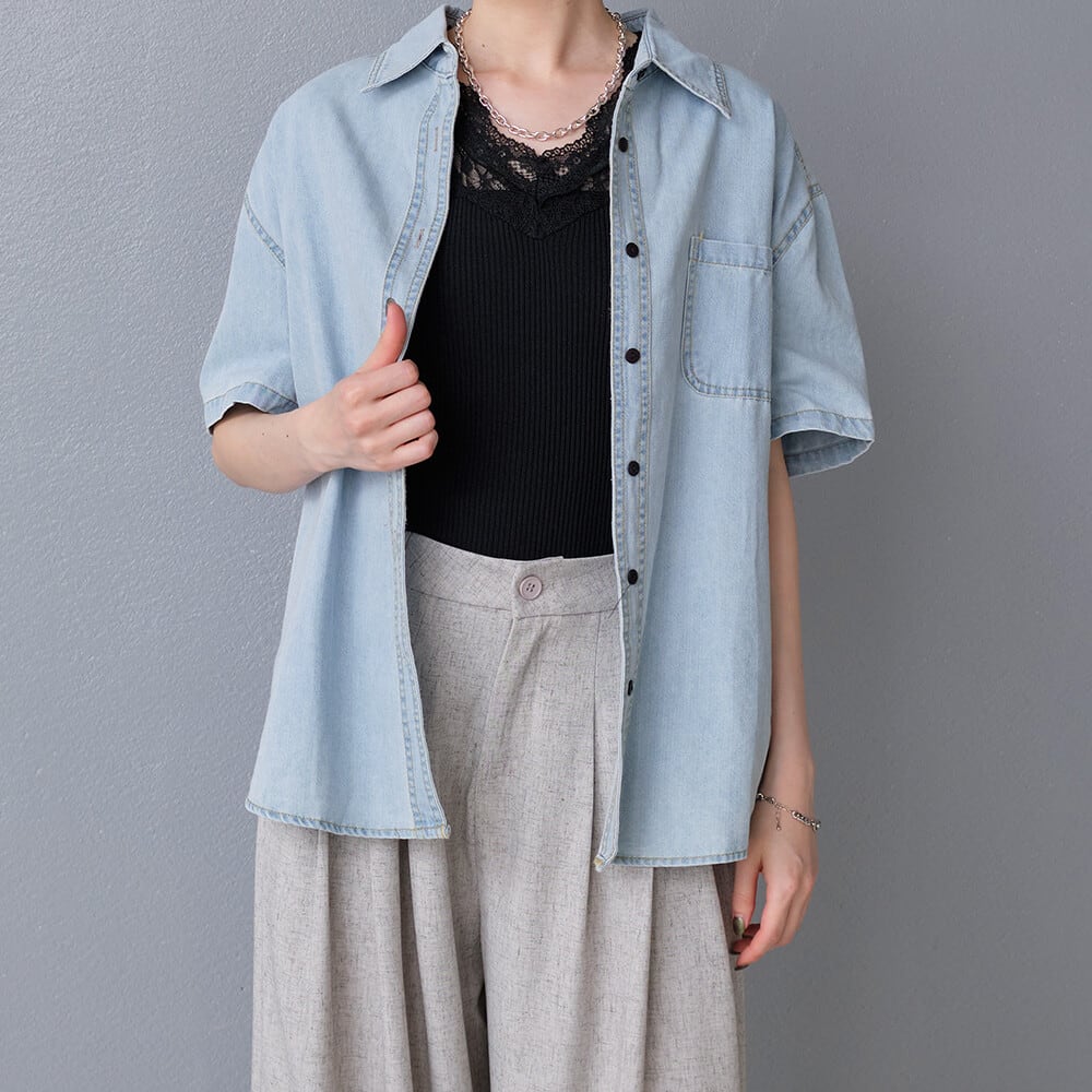 wash denim shirt