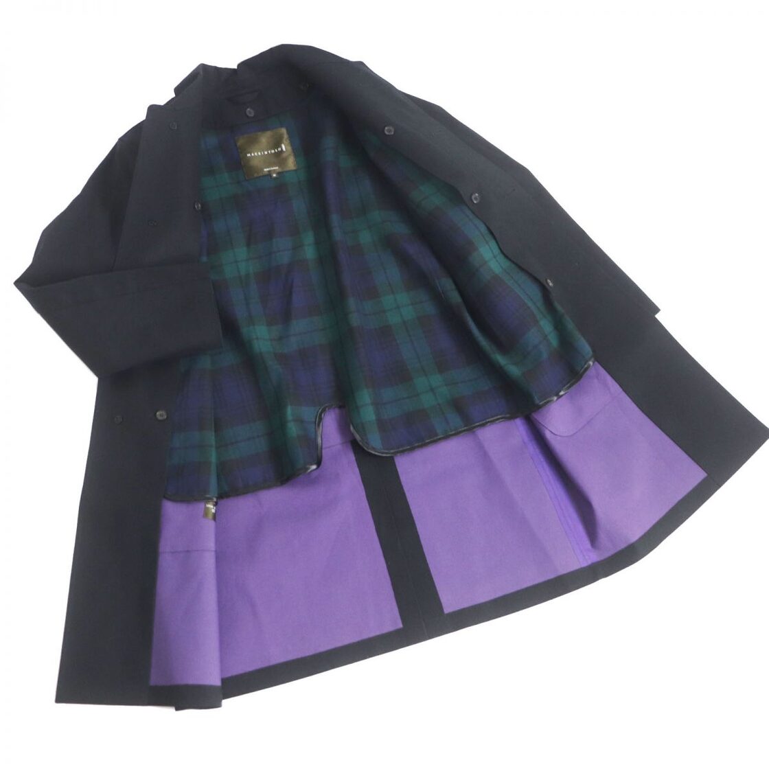 極美品□MACKINTOSH/マッキントッシュ FOX BROTHERS社製生地 比翼 