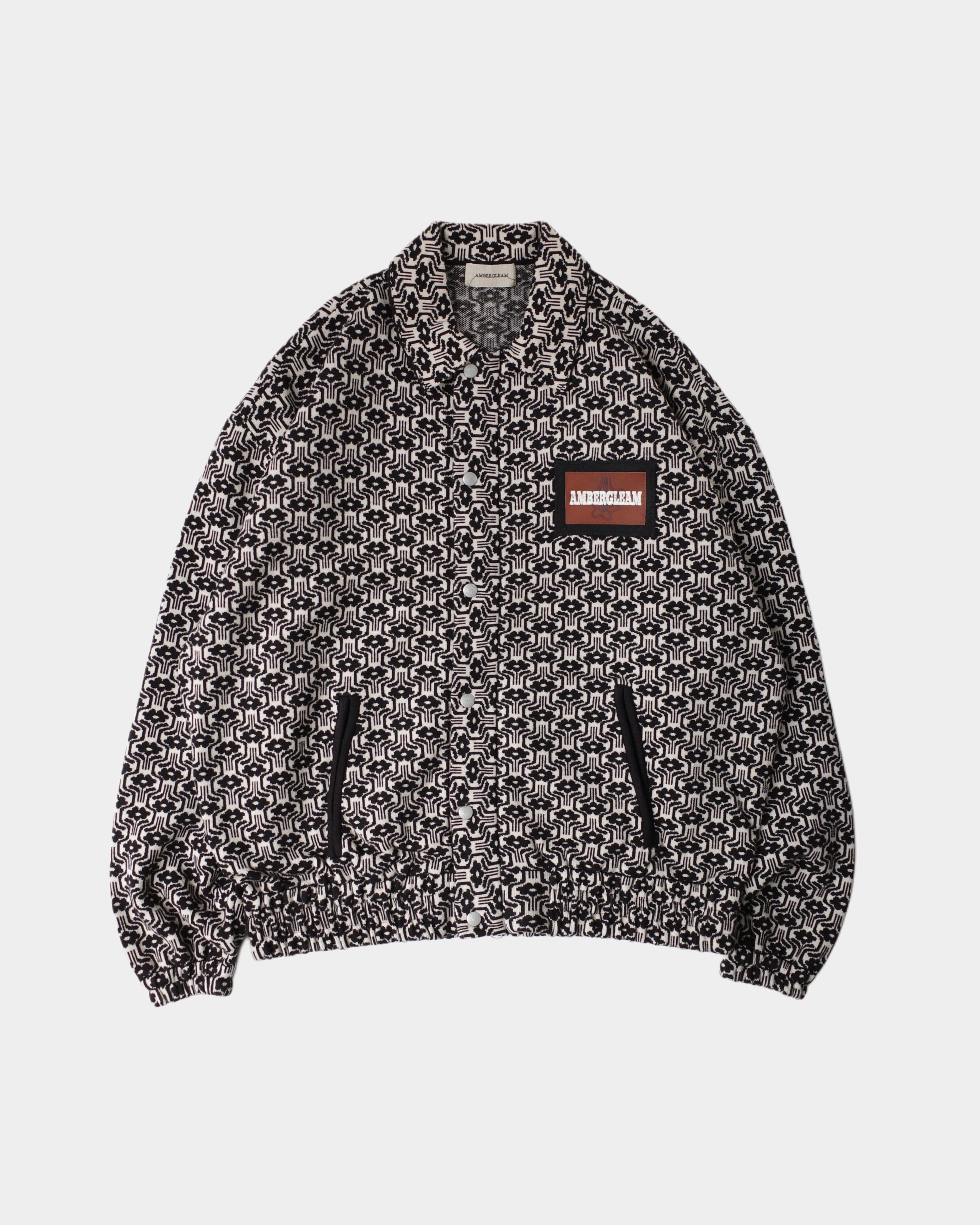 残り3点|Jacquard Knit Blouson/ Geometry | AMBERGLEAM