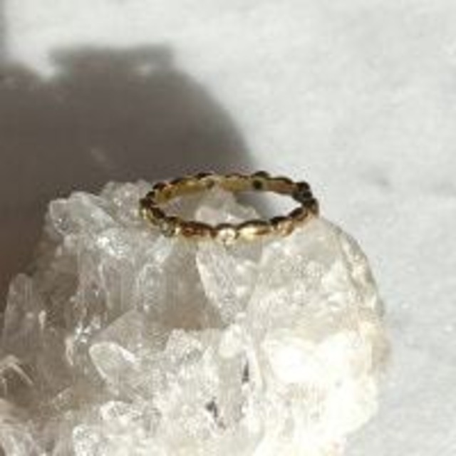 【バンコク☆ガネーシャ様の神前にてアチューメント】贅沢♪9石がセットされた開運リング　NO.5　（11.5号）　商品番号5220