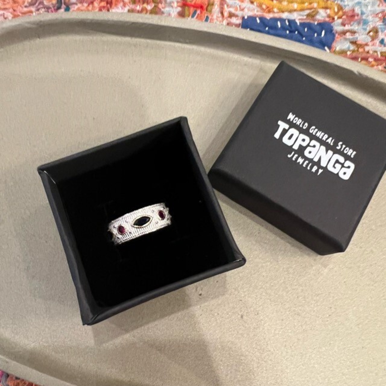 TOPANGA Jewelry White Sterling silver ring　Size 16 17 ホワイトスターリングシルバーリング　指輪　リング　ホワイト　白