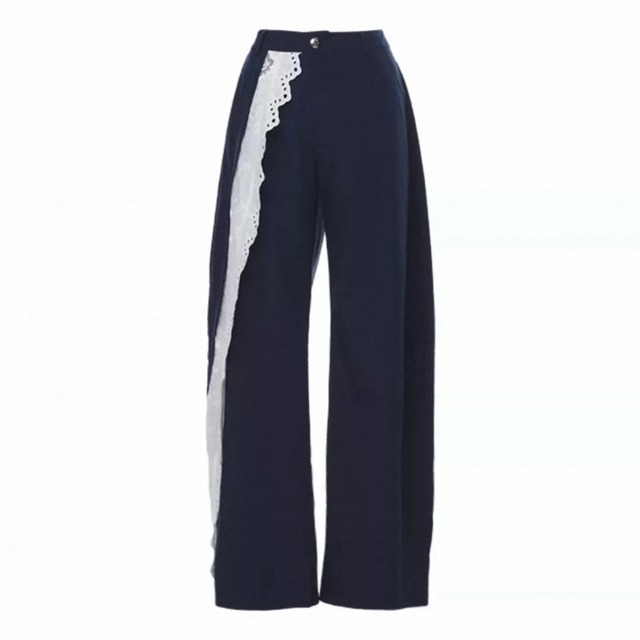 [YOSHUYUKI] Blue & White Edged Sword Pants