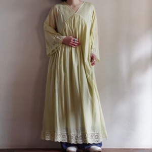 Select Item / Leaver lace Dress # Yellow green / リバーレース ドレス