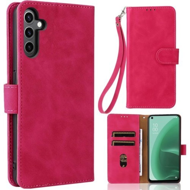 Galaxy S24 ケース 手帳型 ストラップ 一本付 適用 Galaxy S24 SC-51E 手帳型 GalaxyS24 スマホケース SCG25 ケース ギャラクシー S24 ぎゃらくしー S24 手帳 エス24 ケース case Heofuixt スタンド ストラップ付き 窓口式 カード入れ マグネット 手帳ケース カードケース つや消し 落ち着いた色 ローズレッド 2410