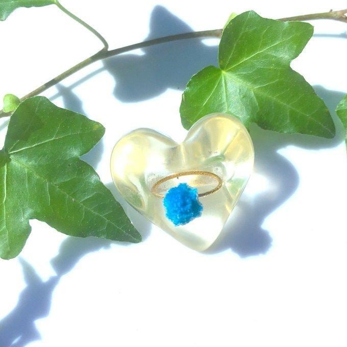 【一点物】✦⋆.青い星屑⋆.カバンサイト原石リング⋆.·14kgf⋆.·✦