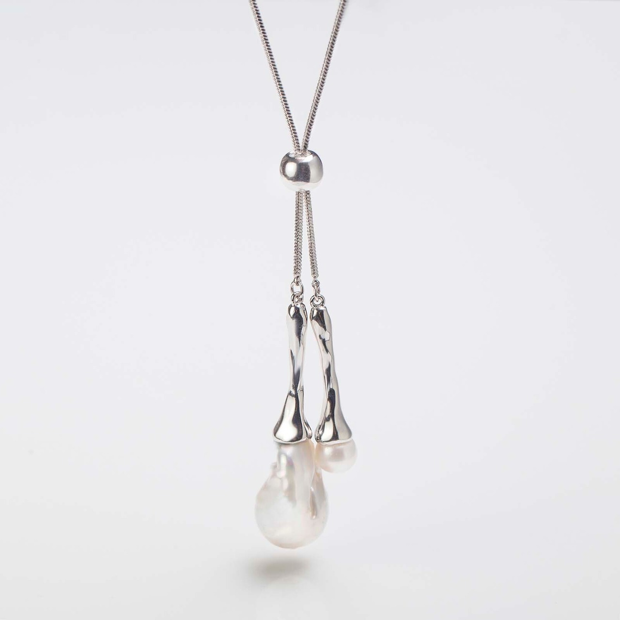 淡水バロックパール パール 7-8ｍｍ ペア K14GF ネックレス