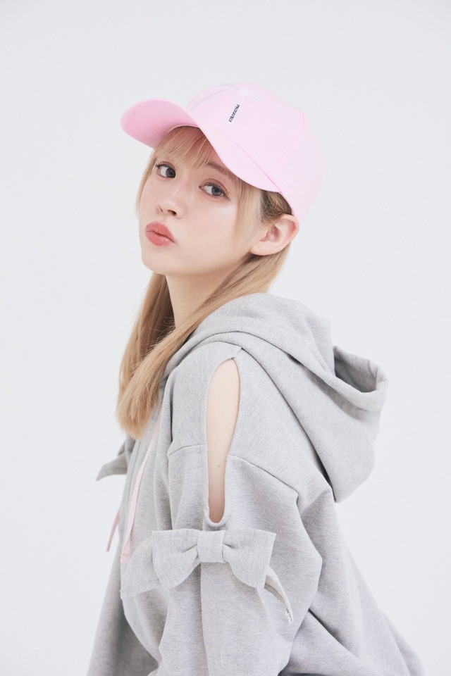 zipup ribbon hoodie〈gray〉